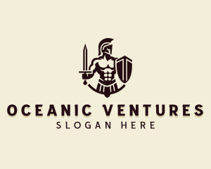 Strong Spartan Warrior  logo design