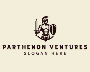 Strong Spartan Warrior  logo design