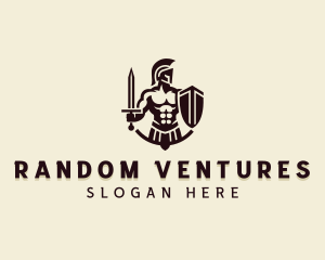 Strong Spartan Warrior  logo design