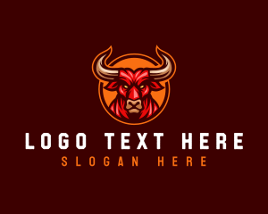 Mascot - Angry Horn Bull logo design