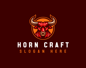 Angry Horn Bull logo design