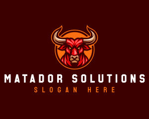 Matador - Angry Horn Bull logo design