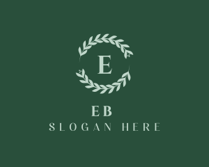 Natural Leaf Wreath Logo