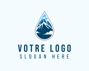 Rain - Mountain Valley Droplet logo design