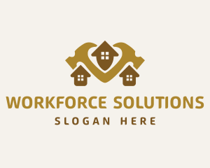 Labor - House Hammer Contractor logo design