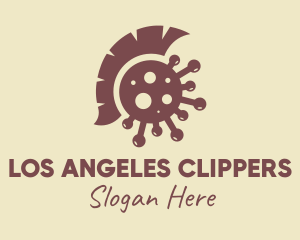 Brown Spartan Virus logo design