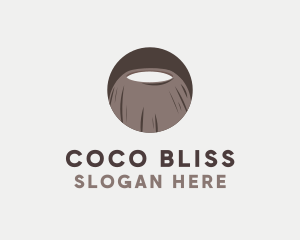 Brown Coconut Milk logo design
