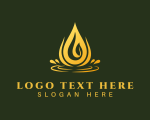 Liquid - Natural Oil Wellness logo design