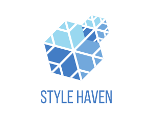 Skiing - Snowflake Winter Cooling logo design