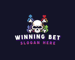 Bet - Skull Casino Gaming logo design