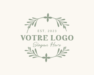 Commercial - Foliage Wreath Emblem logo design