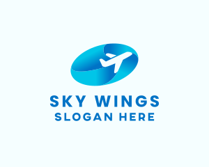 Airplane Travel Transportation logo design