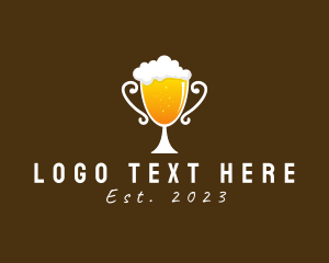 Alcoholic - Beer Trophy Bar logo design
