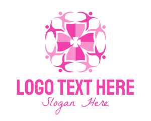 Green And Pink - Pink People Group logo design