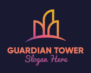 Gradient Town Urban Realty logo design