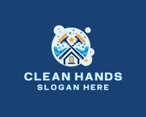 Sanitize House Cleaning logo design