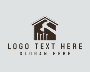 Roofing - House Renovation Tools logo design