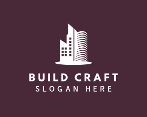 Hotel Skyscraper Building logo design