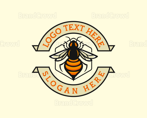 Honeycomb Bee Insect Logo