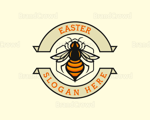 Honeycomb Bee Insect Logo