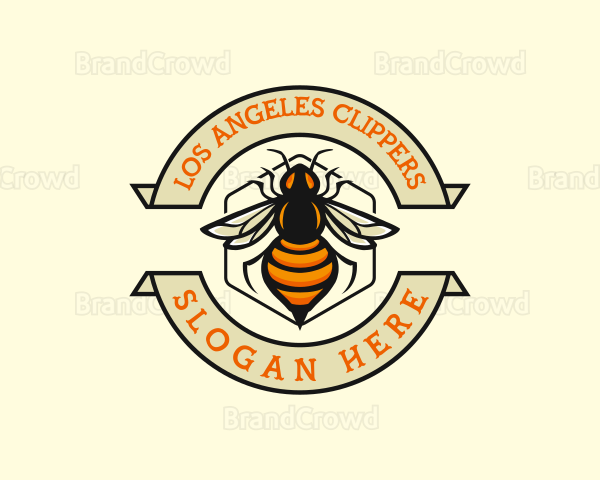 Honeycomb Bee Insect Logo