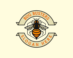  Honeycomb Bee Insect logo design