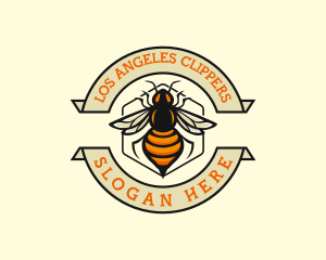 Beekeeper - Honeycomb Bee Insect logo design