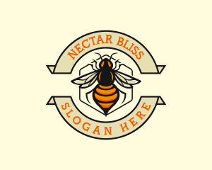  Honeycomb Bee Insect logo design