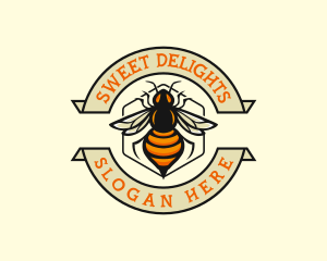  Honeycomb Bee Insect logo design