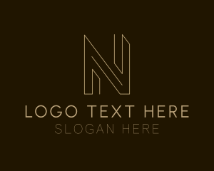 Monoline - Geometric Professional Letter N logo design