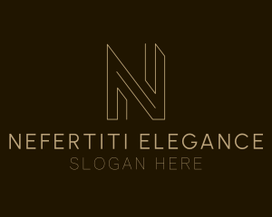 Geometric Professional Letter N logo design