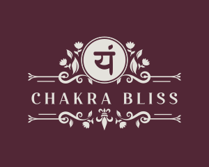 Chakra - Floral Yoga Symbol logo design