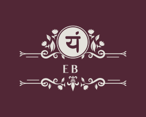 Spiritual - Floral Yoga Symbol logo design