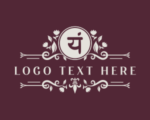 Floral - Floral Yoga Symbol logo design