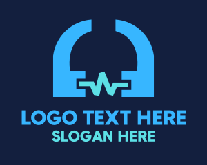 Live Telecast - Quote Sound Wave logo design