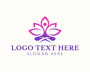 Relaxation - Lotus Yoga Relaxation logo design