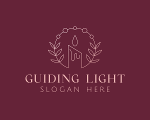 Candle Wreath Lighting  logo design