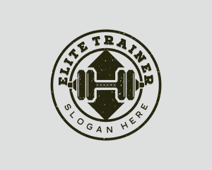 Dumbbell Weightlifting Workout logo design