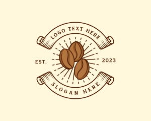 Caffeine - Coffee Bean Cafe logo design