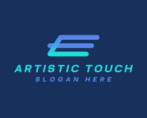 Startup Fast Logistics Letter E  logo design