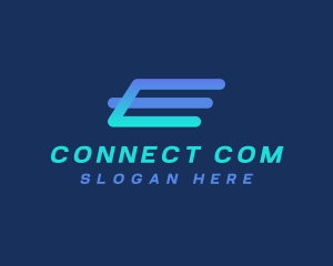 Telecommunication - Startup Fast Logistics Letter E logo design