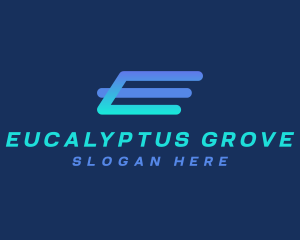 Startup Fast Logistics Letter E  logo design