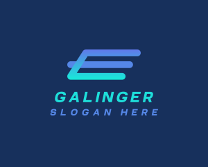 Logistics - Startup Fast Logistics Letter E logo design