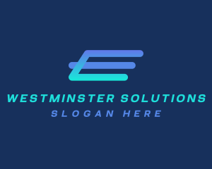 Startup Fast Logistics Letter E  logo design