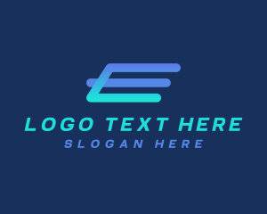 Programmer - Startup Fast Logistics Letter E logo design