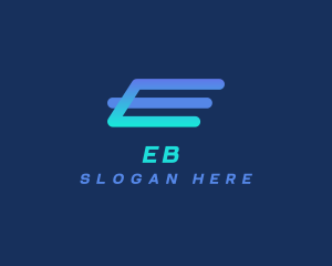 Startup Fast Logistics Letter E  logo design