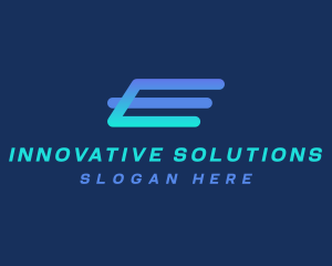 Startup - Startup Fast Logistics Letter E logo design