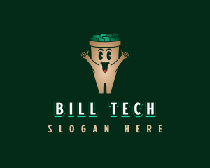 Bill - Money Bills Sack logo design