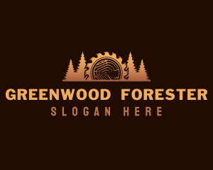 Pine Tree Wood Cutter logo design