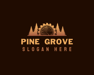 Pine Tree Wood Cutter logo design